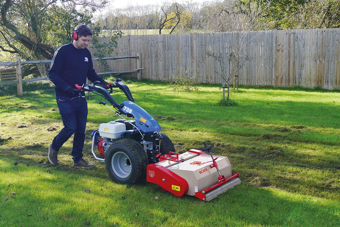 Tracmaster Ltd | ARTIO Lawn Scarifier attachment for BCS Two Wheel Tractors and Power Scythes - Pictured here on BCS 738