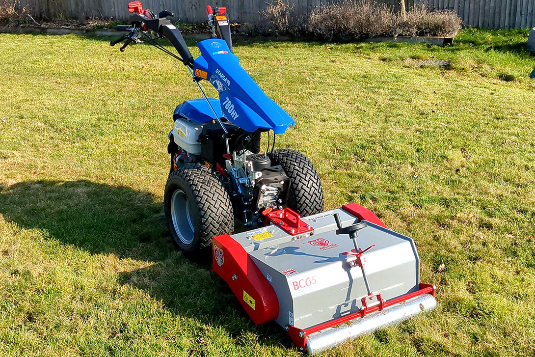 Tracmaster Ltd | ARTIO Lawn Scarifier attachment for BCS Two Wheel Tractors and Power Scythes - Pictured here on BCS 780HY