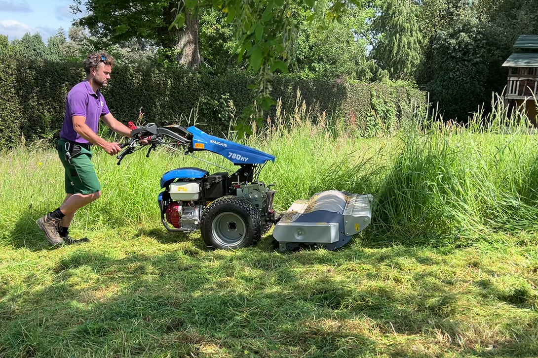 Berta Flail Mower attachment for BCS Two Wheel Tractors and Power Scythes