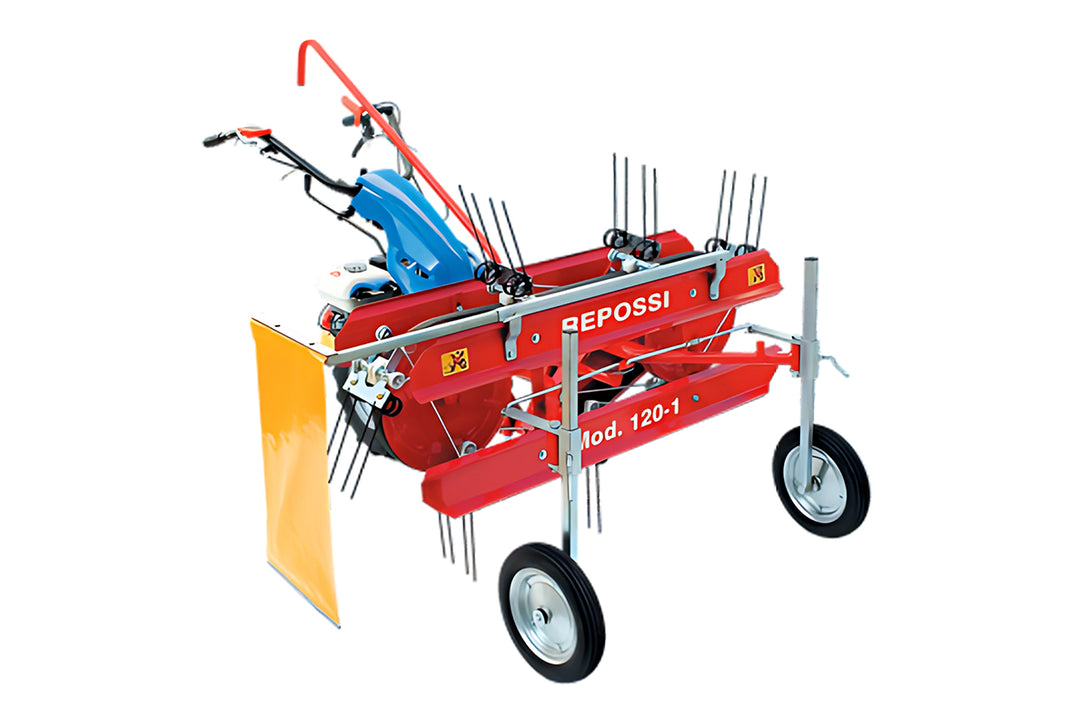 Repossi Hay Rake Attachment for BCS Two Wheel Tractors and Power Scythes